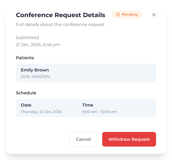 Schedule a conference